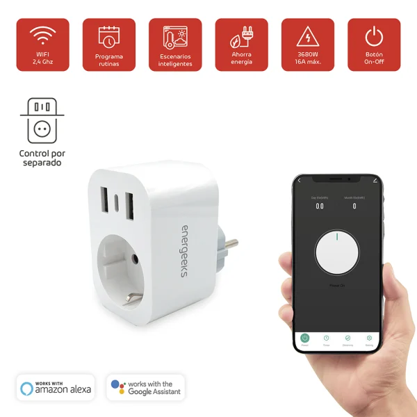 Enchufe wifi con usb