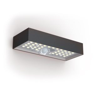Aplique solar LED con sensor de movimiento 900 lm