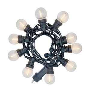Guirnalda LED exterior enchufable 5m con 10 bombillas P45