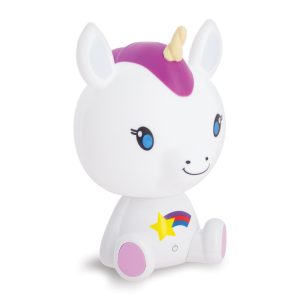 Luz nocturna LED blanca de unicornio