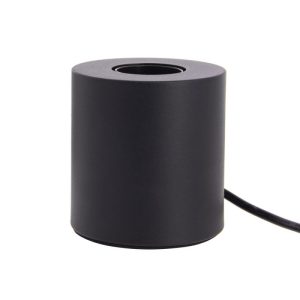 Lámpara de sobremesa cilíndrica metal negro E27